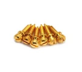 Allparts GS-3370 Saddle Screws for Gibson ABR-1 Bridge, Gold (6)