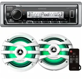Kenwood KMRM332BT Marine Receiver + 6.5" Marine Speakers