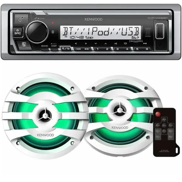 Kenwood KMRM332BT Marine Receiver + 6.5" Marine Speakers