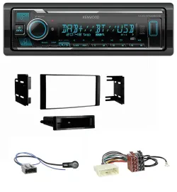 Автомагнитола для Nissan Micra 2013–2017 Kenwood Bluetooth MP3 DAB, USB, черный матовый