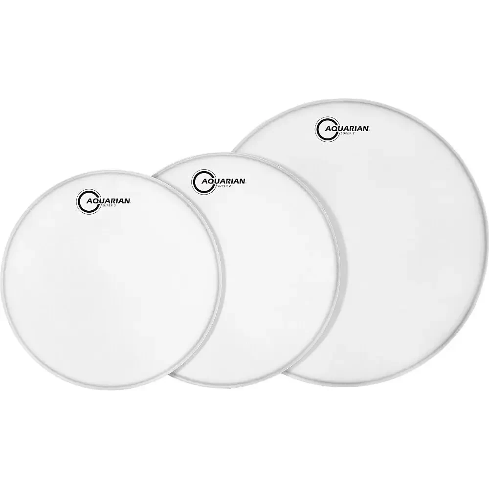 Набор пластиков для барабанов Aquarian Super-2 Texture Coated Rock Drumhead Pack
