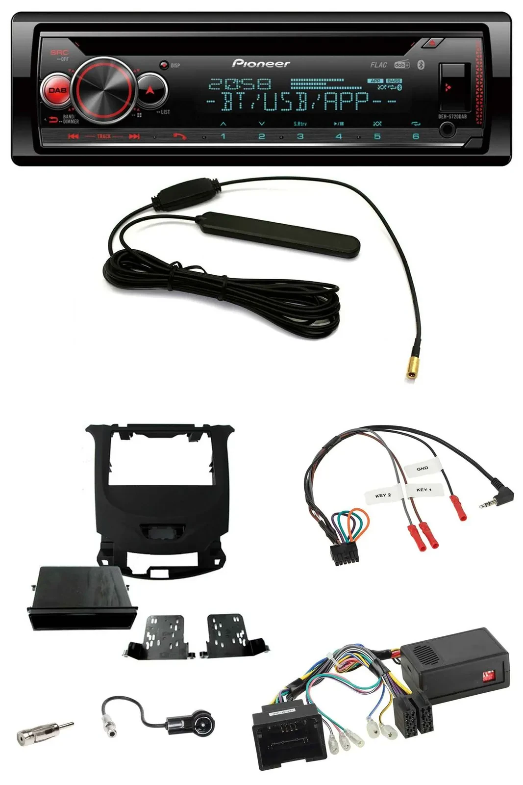 Pioneer USB DAB Lenkrad Bluetooth CD Autoradio für Chevrolet Cruze ab 2016 klavi