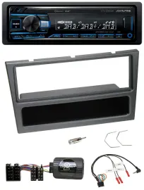 Alpine USB Bluetooth DAB Lenkrad Autoradio für Opel Corsa C 2000-04 charcoal