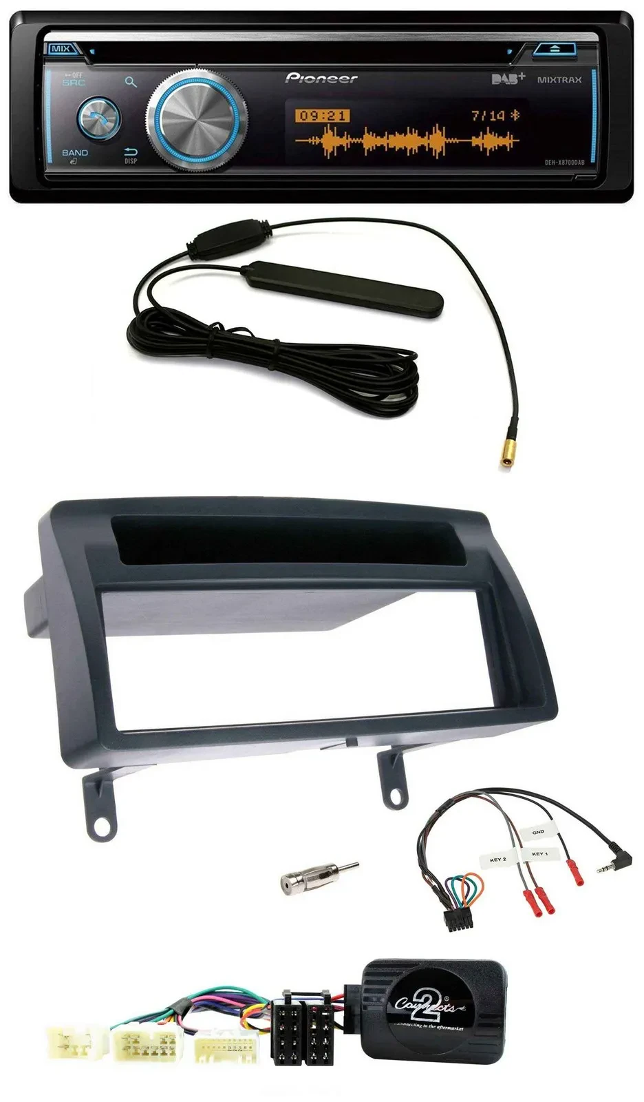 Pioneer CD USB Bluetooth DAB Lenkrad Autoradio für Toyota Corolla E12 2001-2007