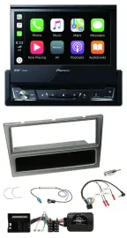 Pioneer DVD Bluetooth DAB USB Lenkrad Autoradio für Opel Corsa C 04-06 aluminium