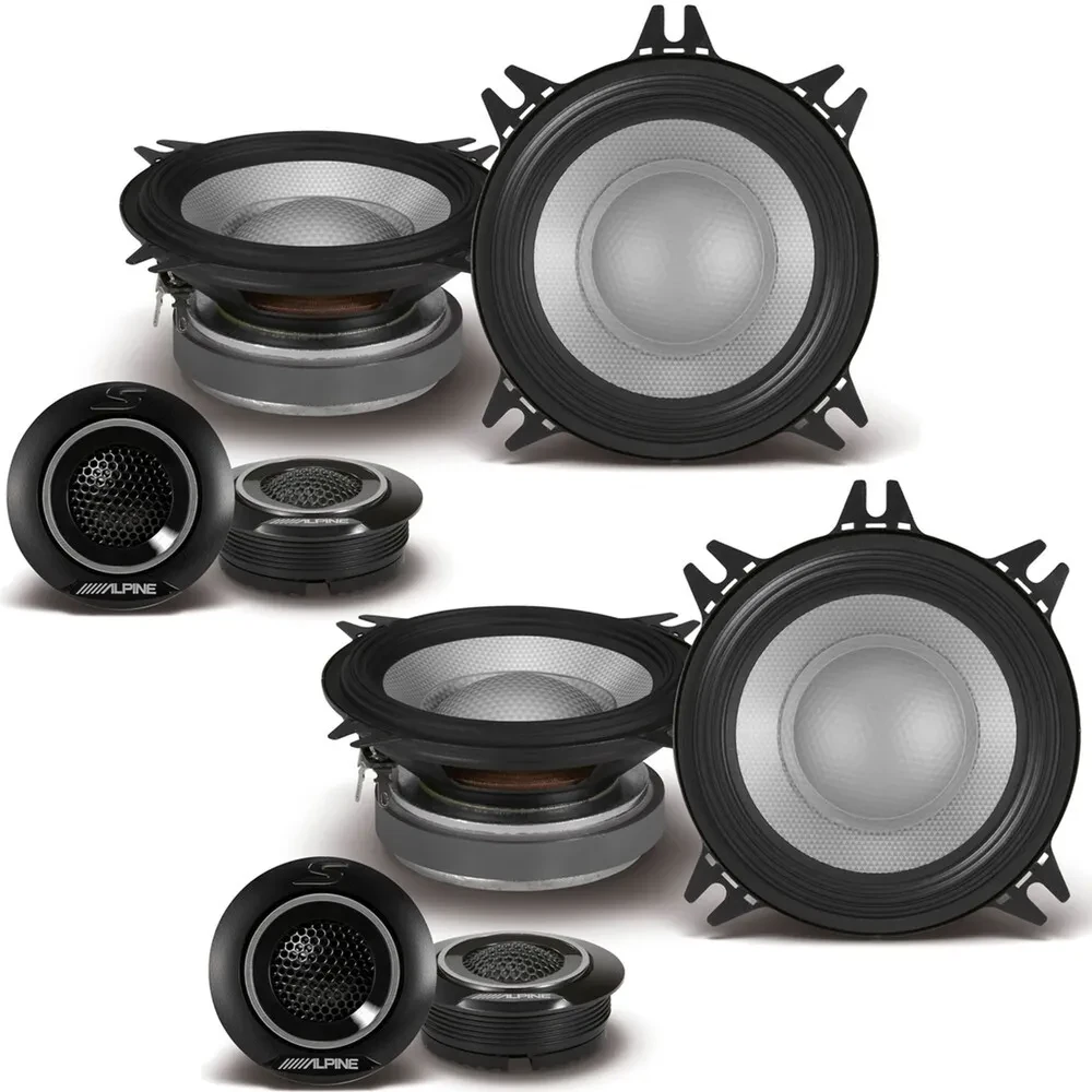 Автодинамики компонентные Alpine S2-S40C 4" 2-полосные (набор, 2 пары)