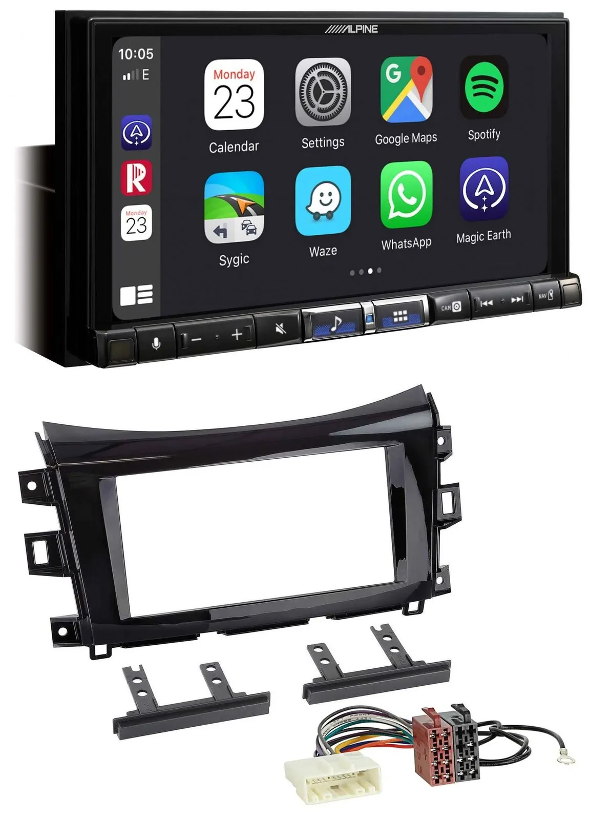 Alpine 2DIN DAB USB MP3 Bluetooth Autoradio für Nissan Navara (ab 16)