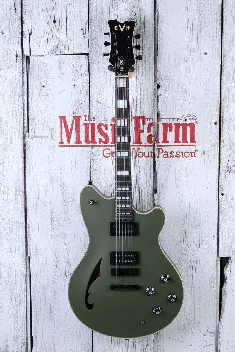 Электрогитара полуакустическая EVH SA-126 Special Wolfgang Van Halen Matte Army Drab