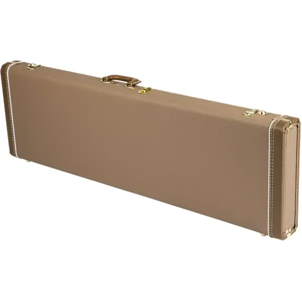 Кейс для бас-гитары Fender Deluxe Precision Bass Case (Brown/Gold)