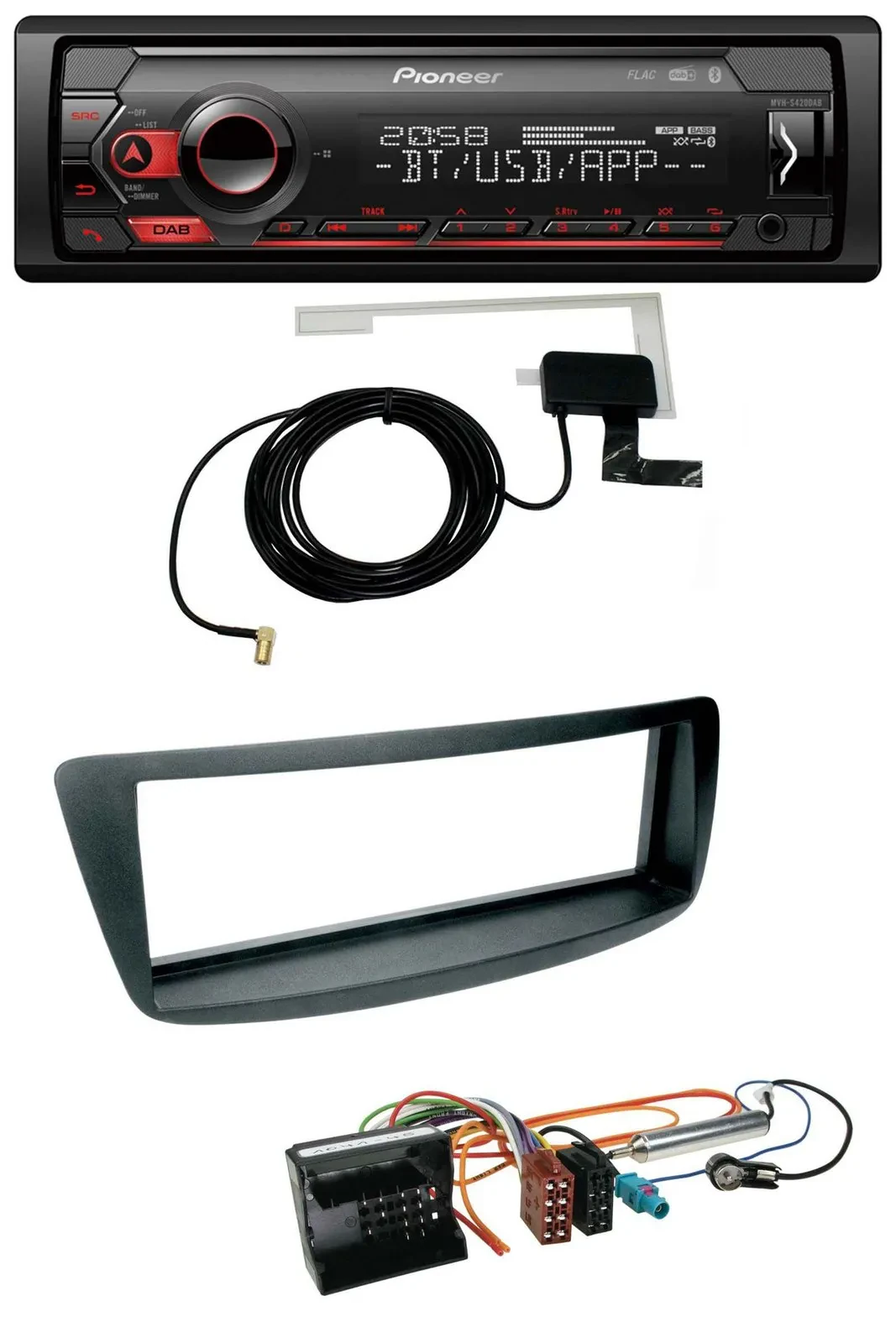 Pioneer DAB USB MP3 Bluetooth Autoradio für Citroen C1 Peugeot 107 Toyota Aygo 0
