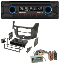 Blaupunkt AUX MP3 CD Bluetooth USB Autoradio für Honda Jazz (ab 2009) dunkelgrau