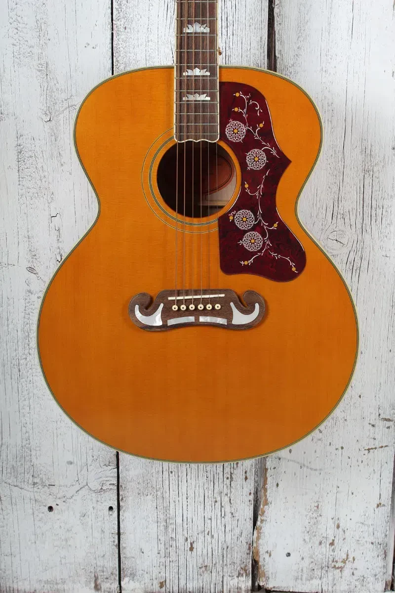 Epiphone J-200 Super Jumbo Acoustic Electric Guitar Aged Antique Natural Gloss