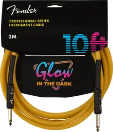 Инструментальный кабель Fender Professional Series Glow in the Dark Cable Orange 10 Feet