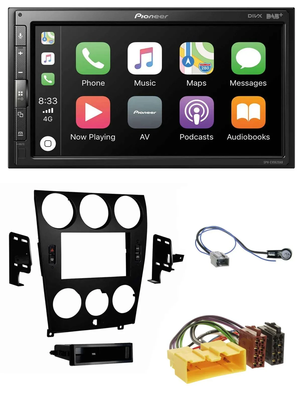 Pioneer USB MP3 DAB 2DIN Bluetooth Autoradio für Mazda 6 (2006-2008)