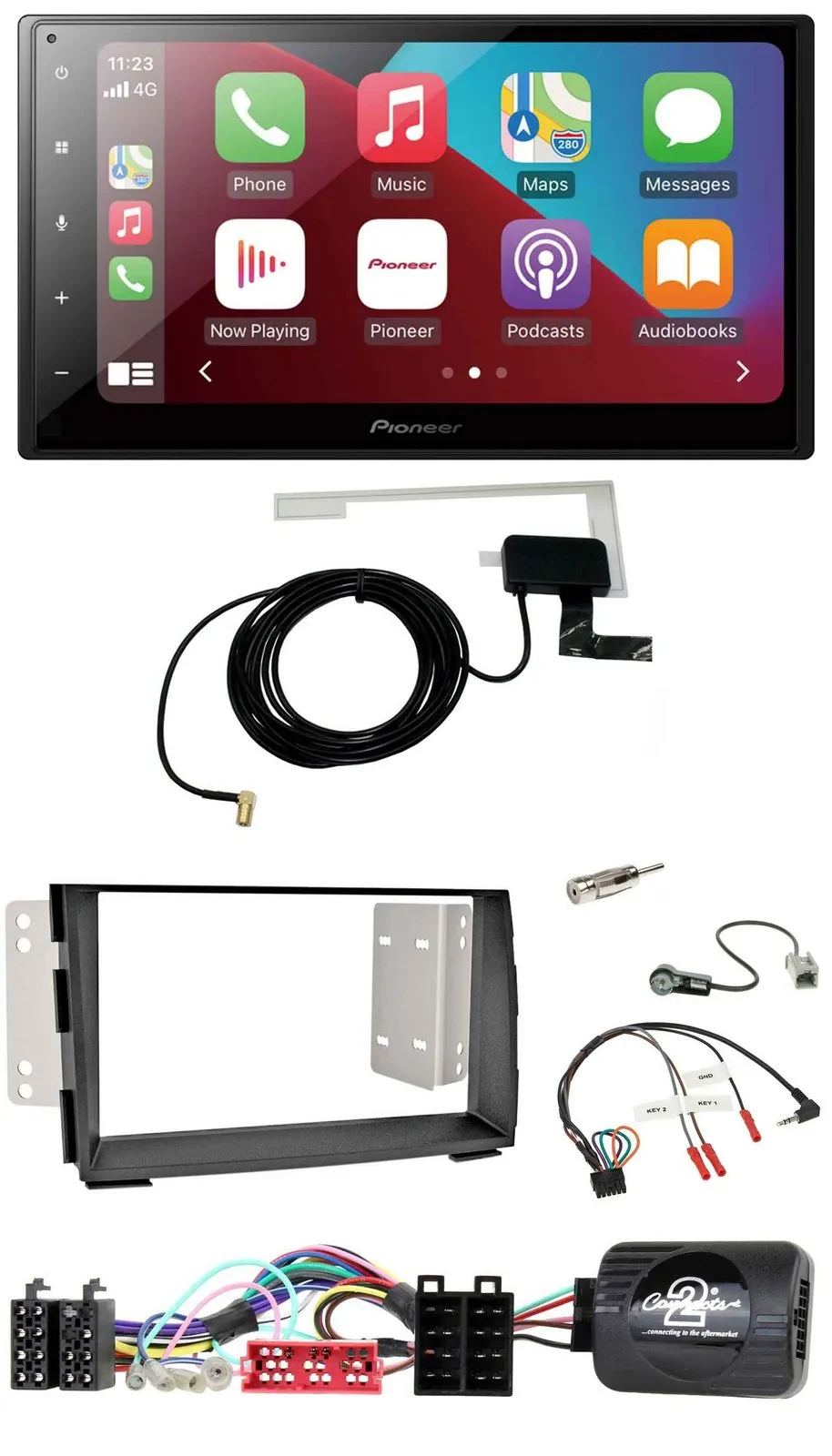Автомагнитола Pioneer 2DIN, USB, Bluetooth, DAB для Kia Venga 2010–2019