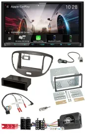 Kenwood Lenkrad 2DIN USB DAB Bluetooth Autoradio für Hyundai i10 2009-13 dunkels