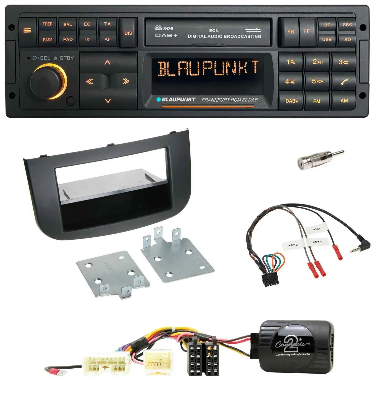 Blaupunkt USB DAB SD Lenkrad Bluetooth Autoradio für Mitsubishi Colt Z3B/Z3V/Z30