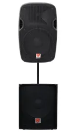 Rockville SPGN128 12" 8-Ohm Passive 1200W DJ PA Speaker+Passive Sub+Pole Mount