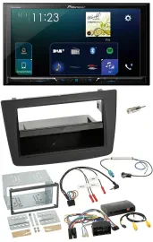 Pioneer Lenkrad Bluetooth USB 2DIN DAB Autoradio für Alfa Romeo Mito 14-18 Infoa