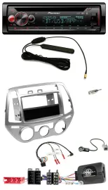 Pioneer USB DAB Lenkrad Bluetooth CD Autoradio für Hyundai i20 2012-2014 silber