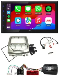 JVC Bluetooth 2DIN Lenkrad DAB USB Autoradio für Mazda 5 CR 2005-2010 silber