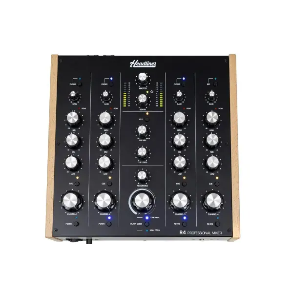 Headliner HL90120 R4 Professional 4-Channel Analog Rotary DJ Mixer