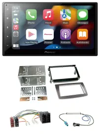 Pioneer DAB Bluetooth 2DIN USB MP3 Autoradio für Alfa Romeo Mito ISO 955 08-14 s