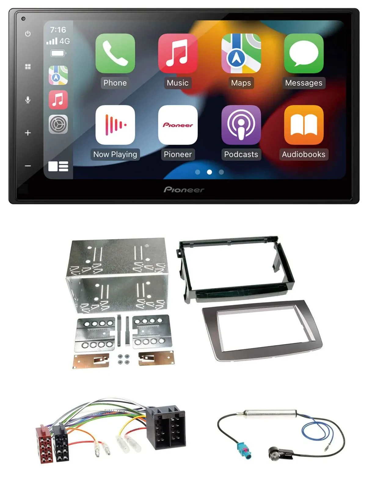 Pioneer DAB Bluetooth 2DIN USB MP3 Autoradio für Alfa Romeo Mito ISO 955 08-14 s