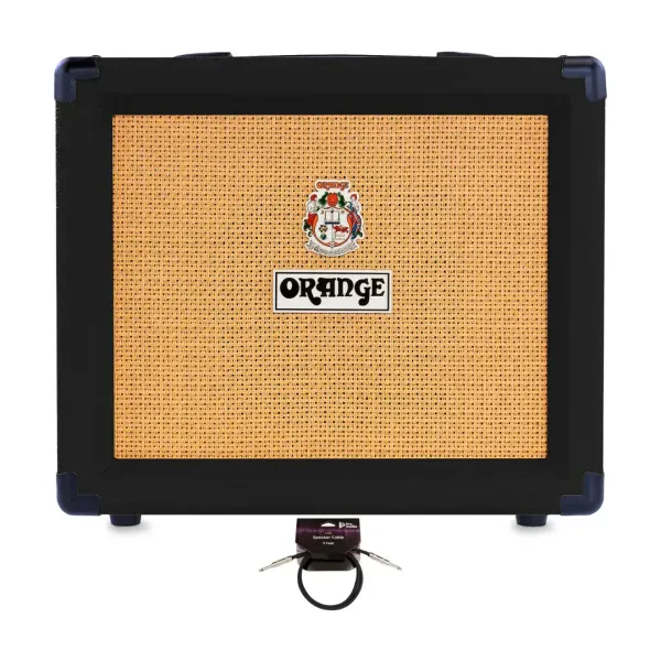 Orange Amps 20 Watt Black CRUSH 20 RT and 10 Feet TS Guitar Cable Bundle