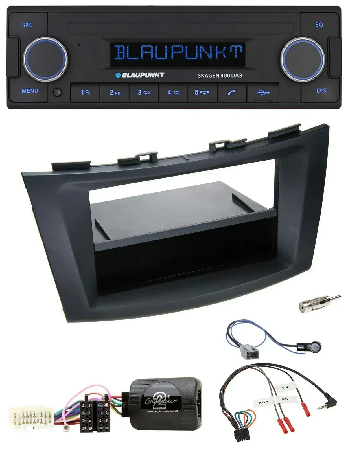 Blaupunkt DAB USB Bluetooth Lenkrad Autoradio für Suzuki Swift Sport ab 2011 sch