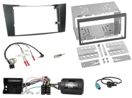 Radioset Lenkradadapter Doppel DIN Autoradio für Mercedes E-Klasse 2002-2008 W21