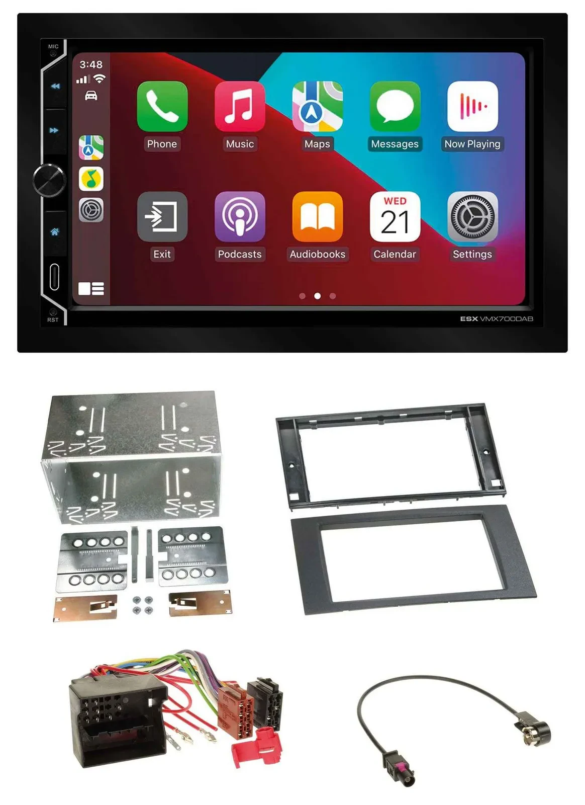 ESX 2DIN DAB USB MP3 Bluetooth Autoradio für Ford Focus C-Max S-Max Galaxy 03-07