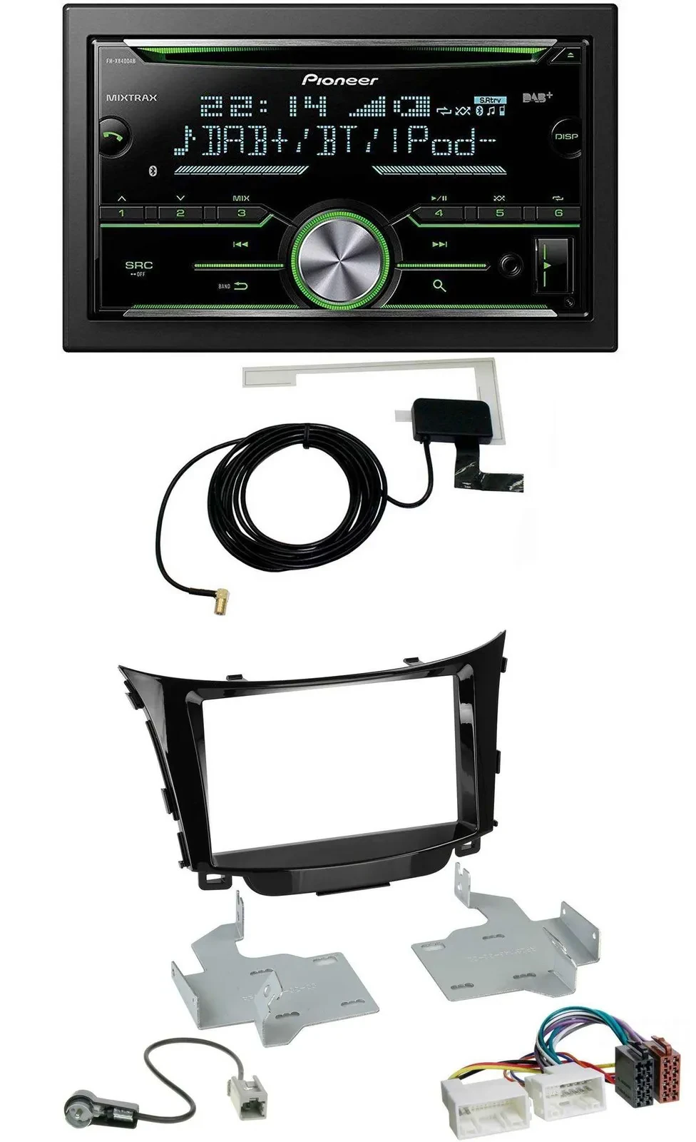 Автомагнитола для Hyundai i30 (с 2012) Pioneer 2-DIN, CD/USB/MP3, Bluetooth, DAB