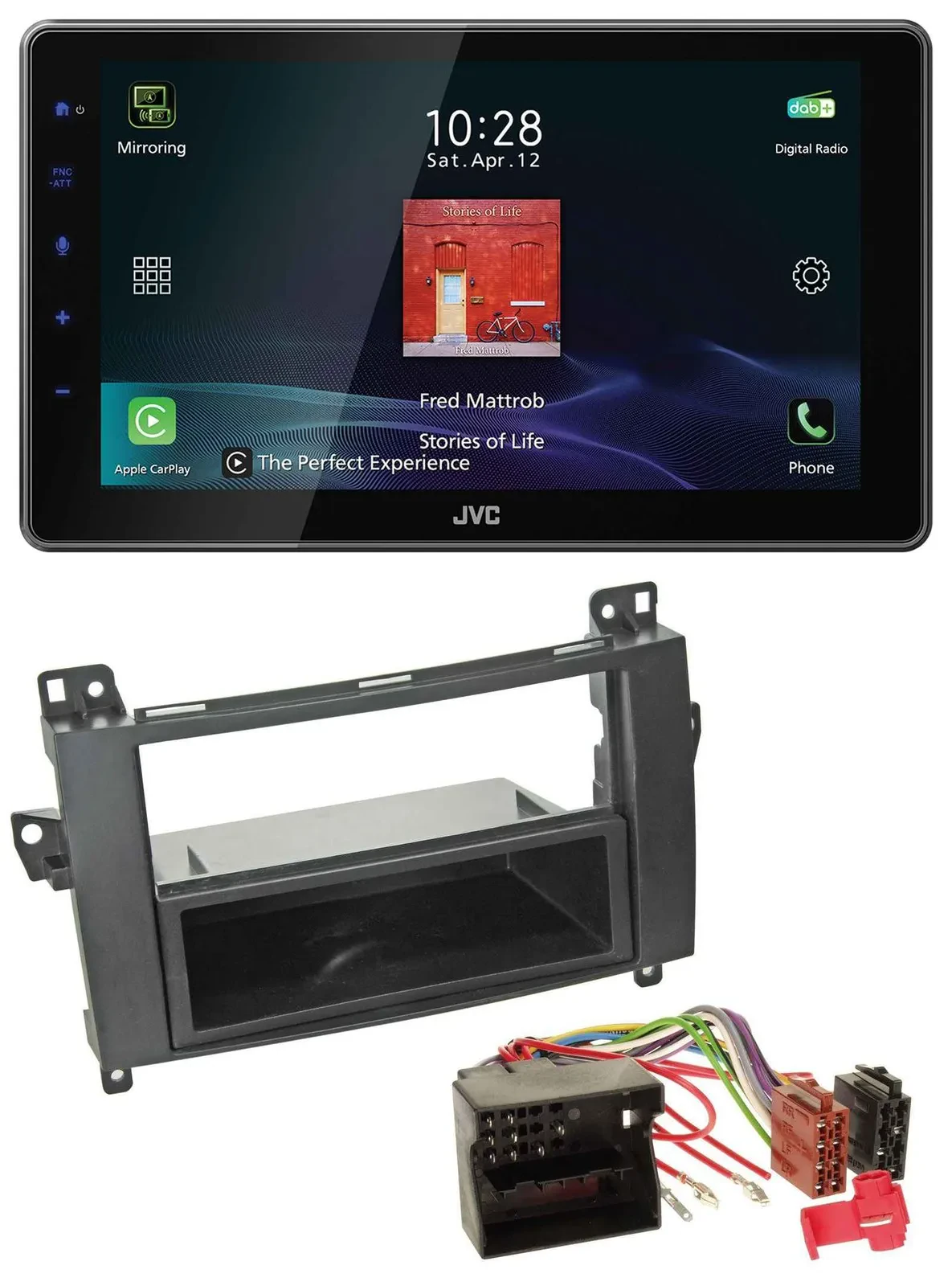 JVC DAB MP3 Bluetooth USB Autoradio für Mercedes B-Klasse (T245, 05-11)