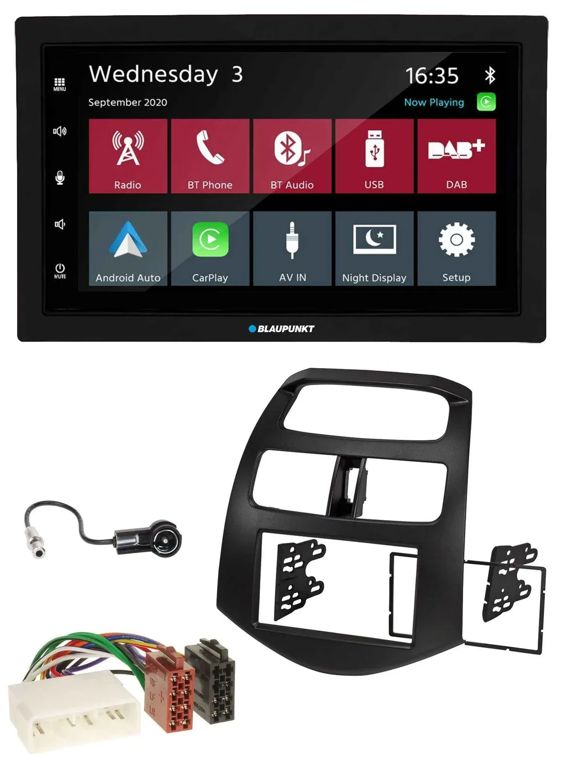 Blaupunkt DAB Bluetooth USB MP3 2DIN Autoradio für Chevrolet Spark KLM 2012-2013