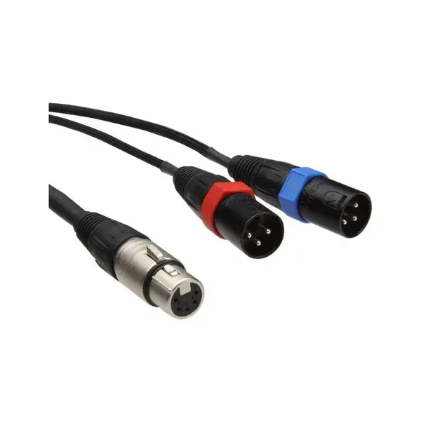 Коммутационный кабель Remote Audio Balanced Stereo Breakout XLR5F to 2x XLR3M 25'