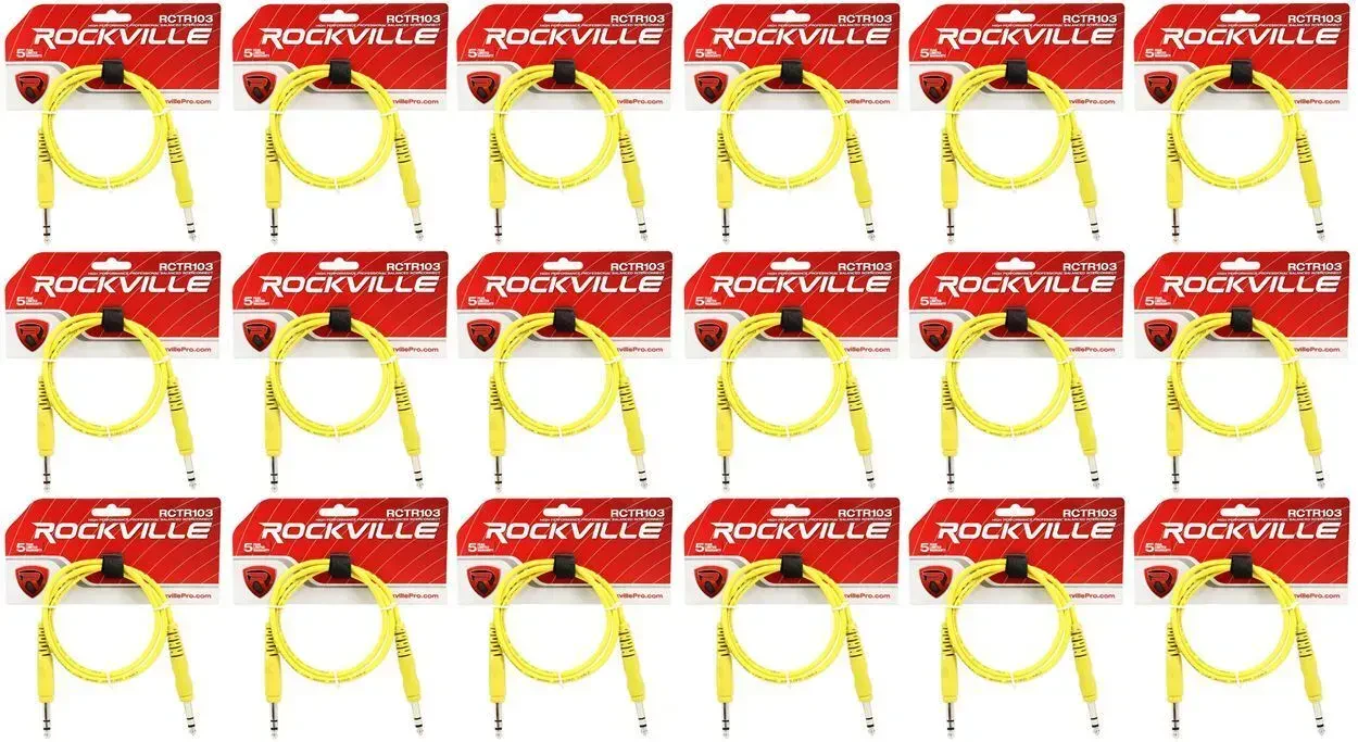 Коммутационный кабель Rockville RCTR103Y Yellow 0.9 м (18 штук)