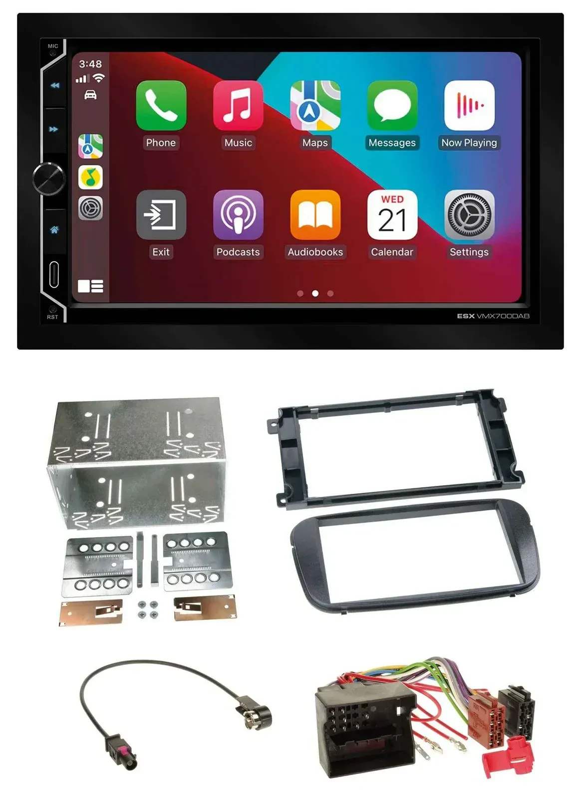 ESX 2DIN DAB USB MP3 Bluetooth Autoradio für Ford S-Max Mondeo ab 2007 Profi sch