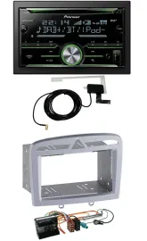 Автомагнитола Pioneer 2-DIN, CD/USB/MP3, Bluetooth, DAB, для Peugeot 308 (2009–2013), тёплое серебро
