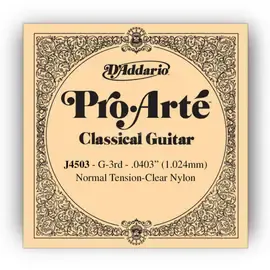 Струна для классической гитары D'Addario J4503, нейлон, калибр 40