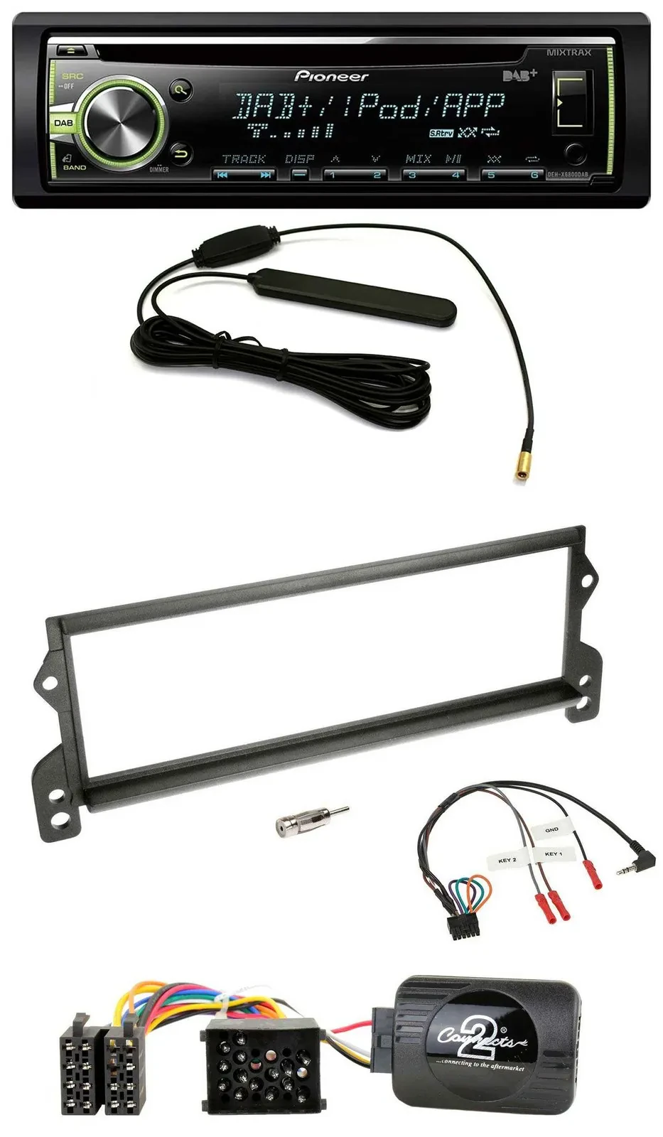 Автомагнитола для Mini (2001–2002) Pioneer MP3/USB/CD/DAB, поддержка управления с руля