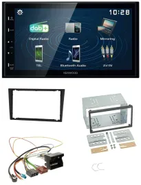 Kenwood 2DIN Bluetooth MP3 USB DAB Autoradio für Opel Corsa C Signum Vectra B ab