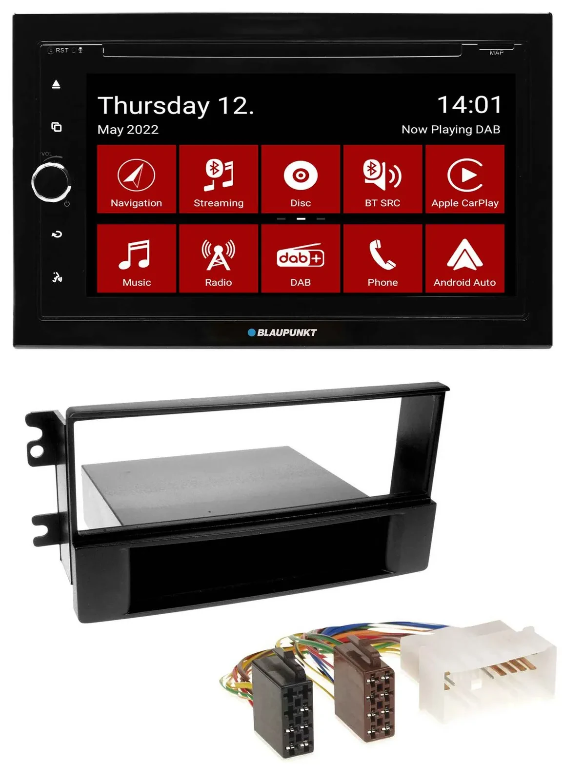 Blaupunkt MP3 DVD Bluetooth DAB 2DIN USB Autoradio für Kia Sportage II 2005-2009