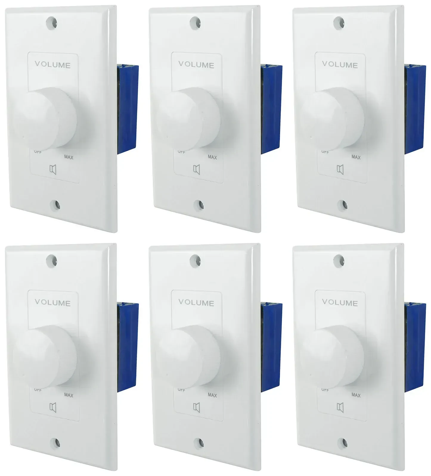 Контроллер акустических систем Rockville VOL70200 White (6 штук)