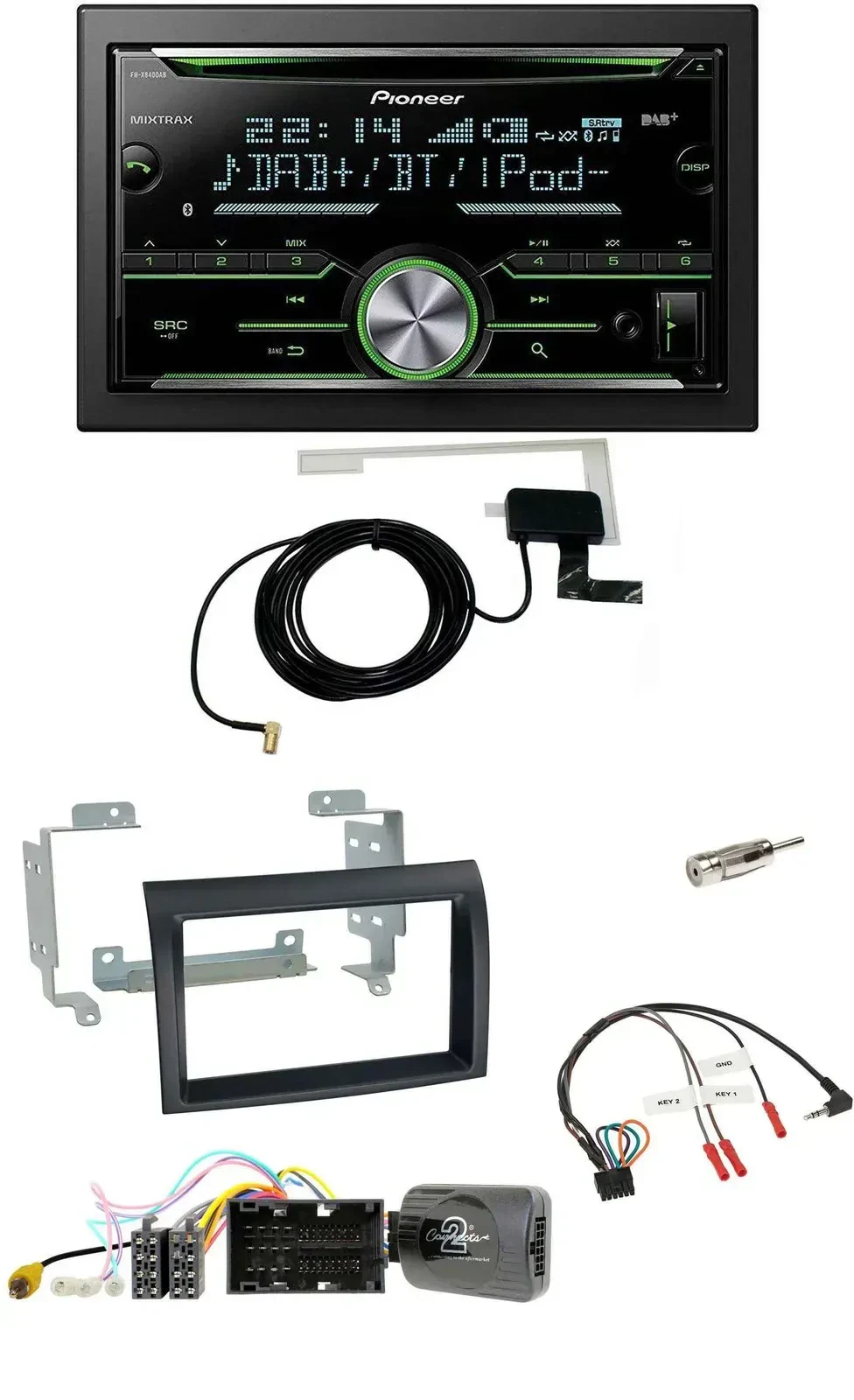 Автомагнитола для Citroen Jumper (с 2014) Pioneer 2DIN, CD, USB, Bluetooth, DAB, поддержка управления на руле