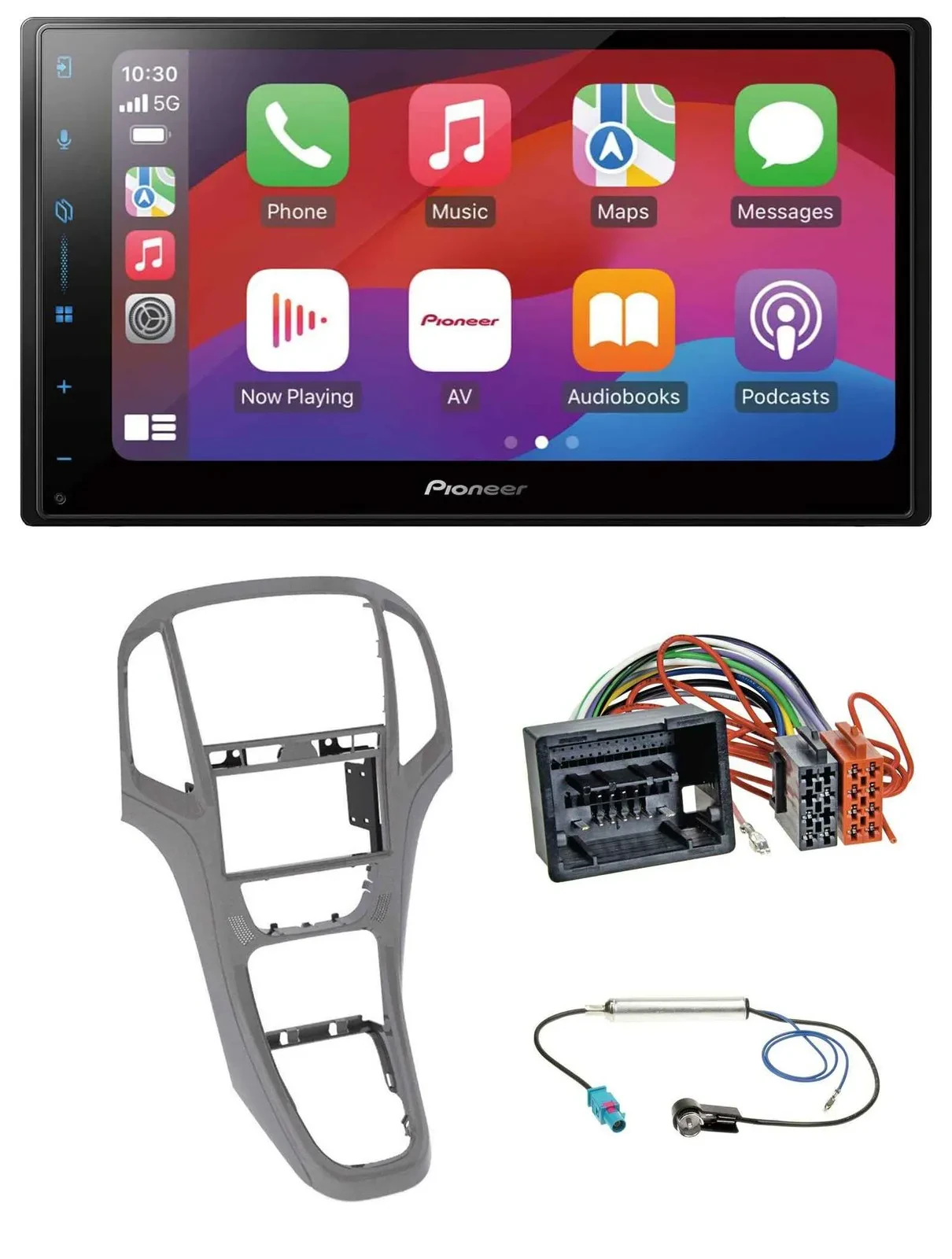 Pioneer DAB USB MP3 Bluetooth 2DIN Autoradio für Opel Astra J ab 09 Titangrau