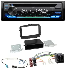 Автомагнитола для Alfa Romeo Giulietta (2013–2021) JVC Bluetooth, MP3, USB, DAB, CD, ISO