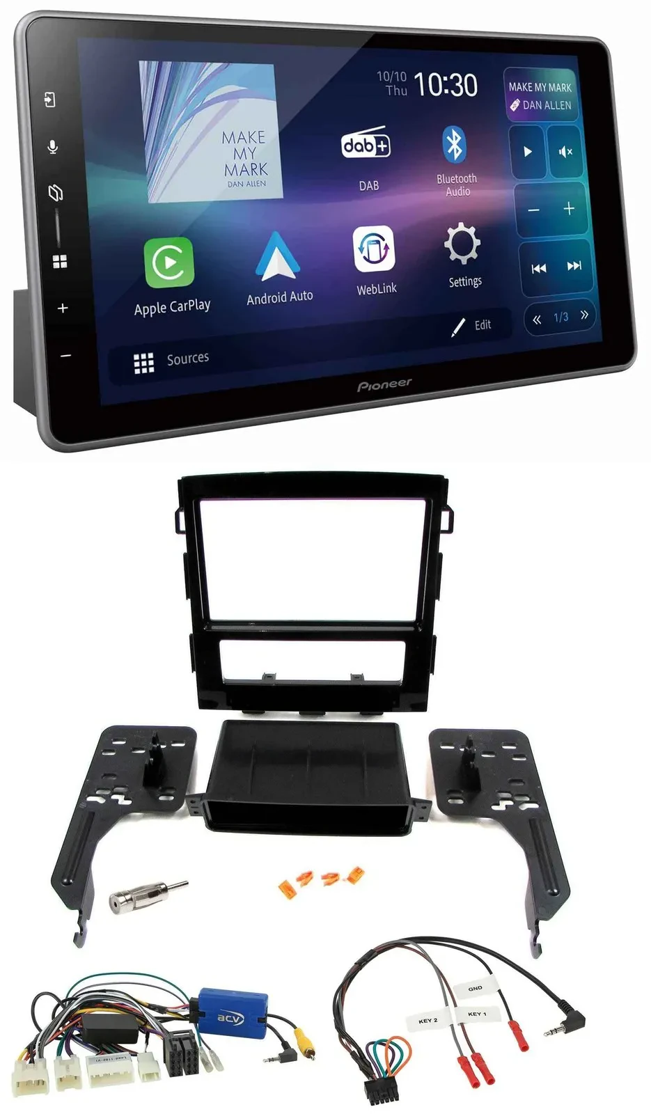 Pioneer Bluetooth USB DAB Lenkrad Autoradio für Subaru Impreza ab 2018