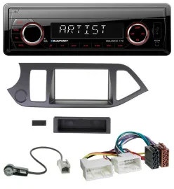 Blaupunkt SD USB 1DIN MP3 AUX Autoradio für Kia Picanto ab 2011 ohne Start-Stop