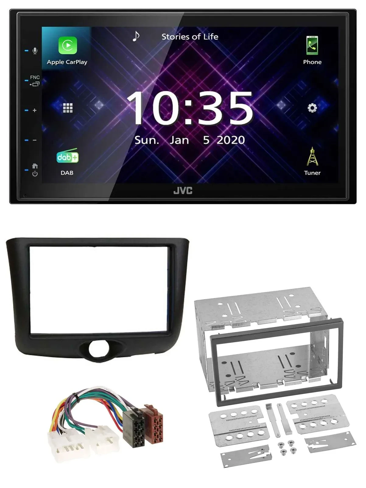 JVC DAB 2DIN MP3 Bluetooth USB Autoradio für Toyota Yaris (1999-2003)